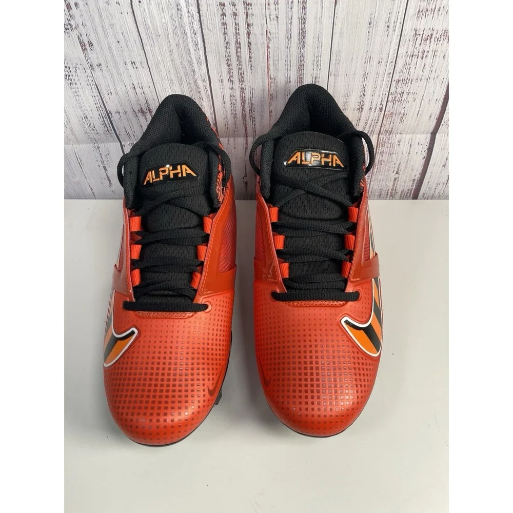 Nike Alpha Menace 4 Pro NRG Picante Football Cleats Orange FQ3984-600 Size 7.5